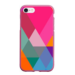 Чехол iPhone 7/8 матовый Разноцветные полигоны
