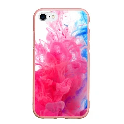 Чехол iPhone 7/8 матовый Взрыв красок, цвет: 3D-светло-розовый