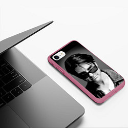Чехол iPhone 7/8 матовый Том Круз, цвет: 3D-малиновый — фото 2