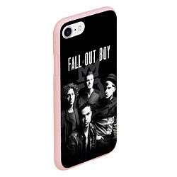 Чехол iPhone 7/8 матовый Fall out boy band, цвет: 3D-светло-розовый — фото 2
