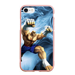 Чехол iPhone 7/8 матовый Muay Thai Rage, цвет: 3D-светло-розовый