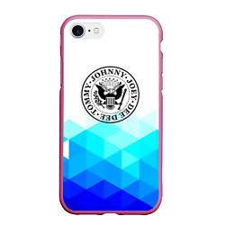 Чехол iPhone 7/8 матовый Ramones Geomerty, цвет: 3D-малиновый