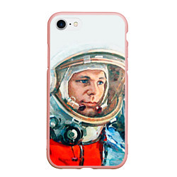 Чехол iPhone 7/8 матовый Гагарин в полете