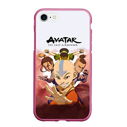 Чехол iPhone 7/8 матовый Avatar: The last airbender, цвет: 3D-малиновый