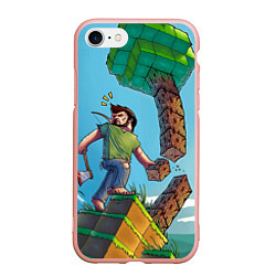 Чехол iPhone 7/8 матовый Minecraft Woodcutter