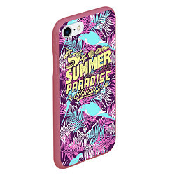 Чехол iPhone 7/8 матовый Summer paradise 2, цвет: 3D-малиновый — фото 2