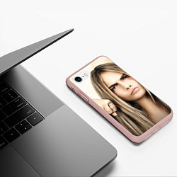 Чехол iPhone 7/8 матовый Cara Delevingne, цвет: 3D-светло-розовый — фото 2