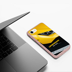 Чехол iPhone 7/8 матовый Lamborghini the best, цвет: 3D-светло-розовый — фото 2