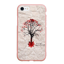 Чехол iPhone 7/8 матовый RHCP: Red Tree, цвет: 3D-светло-розовый