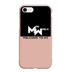 Чехол iPhone 7/8 матовый Безумный мир, цвет: 3D-светло-розовый