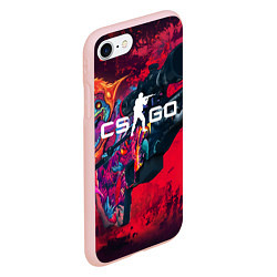 Чехол iPhone 7/8 матовый CS:GO Beast AWP, цвет: 3D-светло-розовый — фото 2