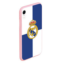 Чехол iPhone XR матовый Real Madrid: Blue style, цвет: 3D-баблгам — фото 2