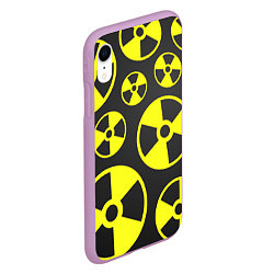 Чехол iPhone XR матовый Радиация, цвет: 3D-сиреневый — фото 2