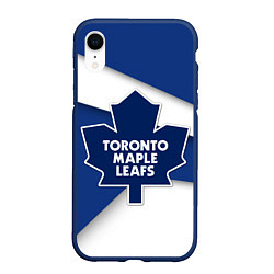 Чехол iPhone XR матовый Toronto Maple Leafs, цвет: 3D-тёмно-синий