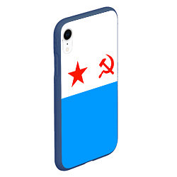 Чехол iPhone XR матовый ВМФ СССР, цвет: 3D-тёмно-синий — фото 2