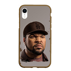 Чехол iPhone XR матовый Ice Cube Айс Куб Z, цвет: 3D-коричневый
