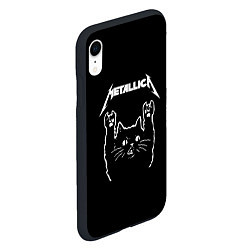 Чехол iPhone XR матовый Meowtallica цвета 3D-черный — фото 2
