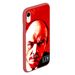 Чехол iPhone XR матовый Red Lenin цвета 3D-красный — фото 2