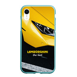 Чехол iPhone XR матовый Lamborghini the best, цвет: 3D-мятный