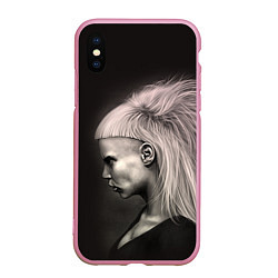 Чехол iPhone XS Max матовый Die Antwoord GIrl, цвет: 3D-розовый