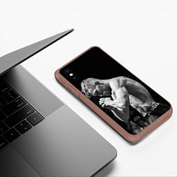 Чехол iPhone XS Max матовый Conor McGregor: Mono, цвет: 3D-коричневый — фото 2