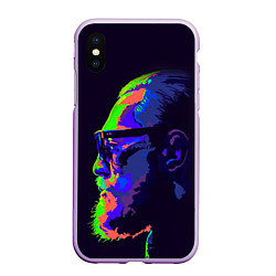 Чехол iPhone XS Max матовый McGregor Neon, цвет: 3D-сиреневый