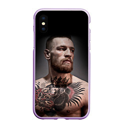 Чехол iPhone XS Max матовый Conor McGregor, цвет: 3D-сиреневый