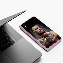 Чехол iPhone XS Max матовый Conor McGregor, цвет: 3D-сиреневый — фото 2