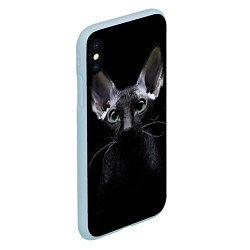 Чехол iPhone XS Max матовый Сфинкс 2, цвет: 3D-голубой — фото 2