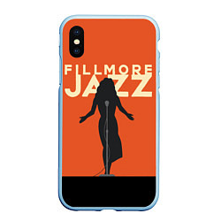 Чехол iPhone XS Max матовый Fillmore Jazz, цвет: 3D-голубой