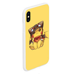 Чехол iPhone XS Max матовый Pikachu, цвет: 3D-белый — фото 2