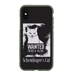 Чехол iPhone XS Max матовый Wanted Cat, цвет: 3D-темно-зеленый