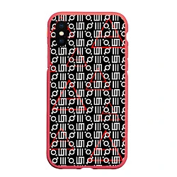 Чехол iPhone XS Max матовый 30 STM: Symbol Pattern, цвет: 3D-красный