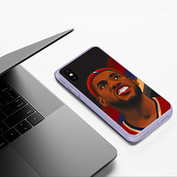 Чехол iPhone XS Max матовый LeBron Smile, цвет: 3D-светло-сиреневый — фото 2