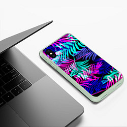 Чехол iPhone XS Max матовый Hawaii ?, цвет: 3D-салатовый — фото 2