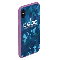 Чехол iPhone XS Max матовый Cs:go - Cobalt Disruption Ржавый кобальт, цвет: 3D-фиолетовый — фото 2
