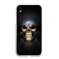 Чехол iPhone XS Max матовый Скелет в маске