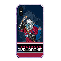 Чехол iPhone XS Max матовый Colorado Avalanche, цвет: 3D-сиреневый