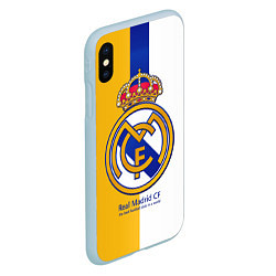 Чехол iPhone XS Max матовый Real Madrid CF, цвет: 3D-голубой — фото 2