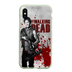 Чехол iPhone XS Max матовый Walking Dead: Deryl Dixon, цвет: 3D-салатовый