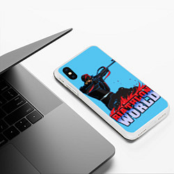 Чехол iPhone XS Max матовый Biathlon world, цвет: 3D-белый — фото 2