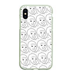 Чехол iPhone XS Max матовый I Know That Feel Bro, цвет: 3D-салатовый