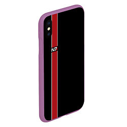 Чехол iPhone XS Max матовый Mass Effect N7, цвет: 3D-фиолетовый — фото 2