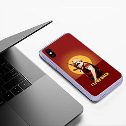 Чехол iPhone XS Max матовый Маркс: Ill Be Back, цвет: 3D-светло-сиреневый — фото 2