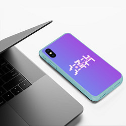 Чехол iPhone XS Max матовый No Game No Life, цвет: 3D-мятный — фото 2
