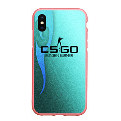 Чехол iPhone XS Max матовый Cs:go - Bunsen burner, style glock-18 Горелка Бунз