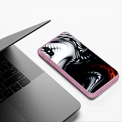 Чехол iPhone XS Max матовый Abrupt, цвет: 3D-розовый — фото 2