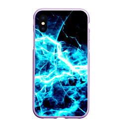 Чехол iPhone XS Max матовый Energy, цвет: 3D-сиреневый