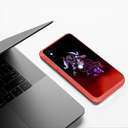 Чехол iPhone XS Max матовый Symbols, цвет: 3D-красный — фото 2