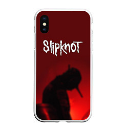 Чехол iPhone XS Max матовый Slipknot Shadows, цвет: 3D-белый